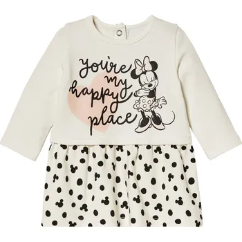 Dívčí šaty Dívčí mikinové šaty s BIO bavlnou (Minnie Mouse bílá, 50/56)