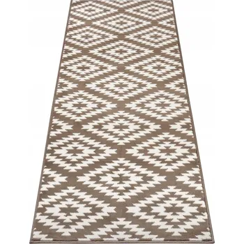 ubrus Hnědý běhoun s krátkým měkkým vlasem 80x500 cm