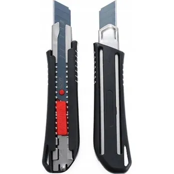 Pracovní nůž Univerzální nůž s výsuvnou čepelí 18 mm černý