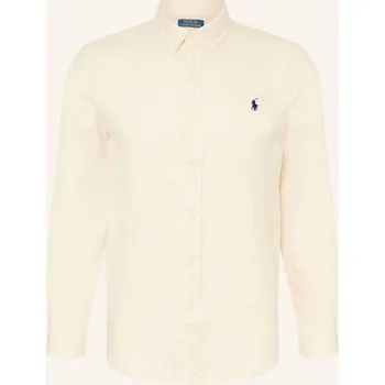 Pánská košile Polo Ralph Lauren Pánská Lněná Košile Slim Fit, krémová, 46