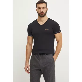 Pánská móda Tričko Aeronautica Militare AM1UTI004 černá 99X, vel. XXL