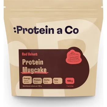 Fitness strava Protein a Co Protein MugCake 490 g Příchuť: red velvet
