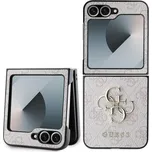 Guess PU 4G Metal Logo kryt Samsung Galaxy Z Flip 6 růžový