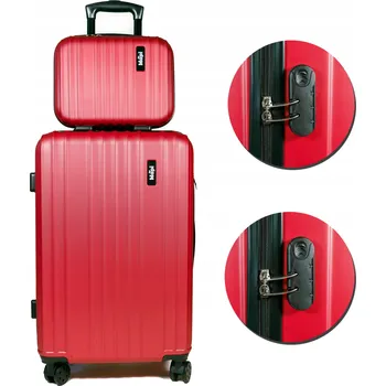 Mapi Tvrdý kufr sada ABS Mapi 100L Bordó + Kufřík 13l