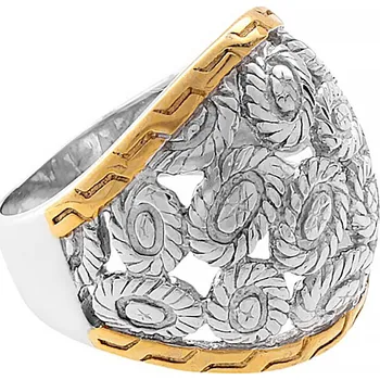 Prsten Nerezový prsten 5297 (velikost 60) - stříbrnozlaté barvy - SRI.5297.. size60