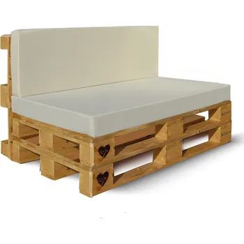 Zahradní sestava Venkovní sedáky – klasická outdoor látka, odolné sedáky pro zahradní nábytek Barva potahu: BÍLÁ, Velikost produktu: 120 x 80 x 10