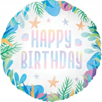 Balónek Fóliový balónek Happy Birthday OCEAN Podmořský svět 45 cm Narozeniny
