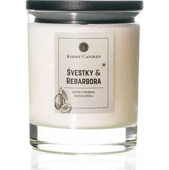 Svíčka Kimmy Candles sójová svíčka Švestky & Rebarbora 220 g