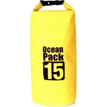 Sportovní taška Vodotěsný vak, voděodolná taška 15L Žlutá