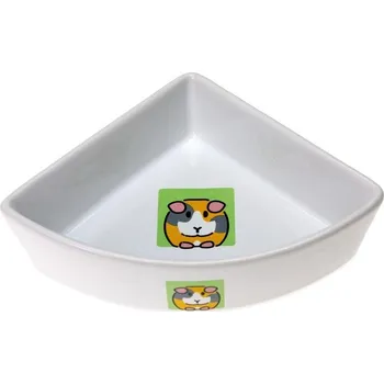 Miska pro psa Keramická rohová miska s motivem hlodavce 12-17cm 250ml
