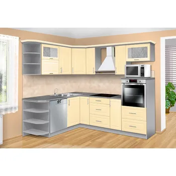 Kuchyňská linka Nabytekmorava Levná kuchyňská linka MODENA E barva kuchyně: šedá/vanilka, příplatky: bez příplatku