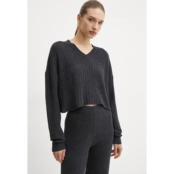 Dámský svetr Vlněný svetr Twinset dámský, šedá barva, lehký, 242TT3360 90X, vel. L