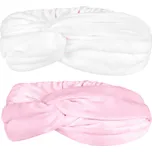 Kosmetická čelenka GloryStyles - růžová+bílá