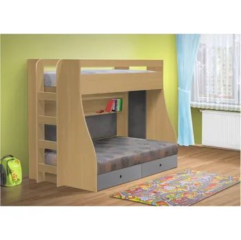 Postel Nabytekmorava PATROVÁ POSTEL PATR 4 HIT 140 barva lamina: buk