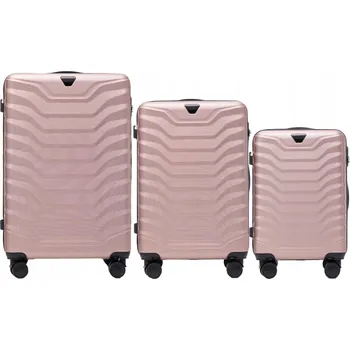 WINGS Sada 3 KUFRŮ cestovní SADA ZAVAZADEL do letadla tvrdé a prostorné