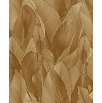 Tapeta Zambaiti Parati Luxusní vliesová tapeta na zeď, hnědo-béžová, listy, Z57701, Architexture 2, Zambaiti Parati, velikost 10,05 x 0,53 m