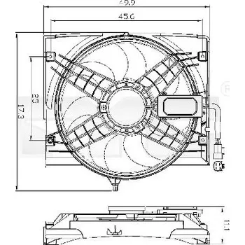 Chladič motoru Větrák, chlazení motoru TYC 803-0011