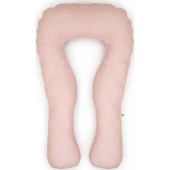 Kojící polštář Flumi Těhotenský polštář ve tvaru U, růžový s puntíky