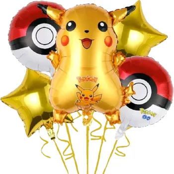Balónek Sada foliových balonků Pokemon Pikachu 5 ks