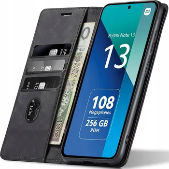 Pouzdro na mobilní telefon Flipové pouzdro Nela-Styl pro Xiaomi Redmi Note 13 4G černé