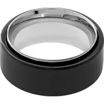 Keramický prsten 6583 (velikost 60-61) - stříbrnočerné barvy - SRI.6583.. B size60-61