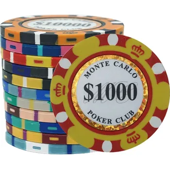 Pokerový žeton Kusový žeton na poker Monte Carlo Pokerclub 1000