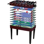 GamesPlanet® Multifunkční herní stůl 15 v 1, tmavě hnědý