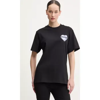 Pánské tričko Bavlněné tričko HUGO 50534545 černá 99X, vel. M
