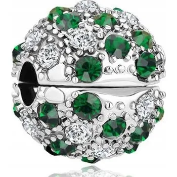 Přívěsek Přívěsek klips zelené zirkony stříbro s925