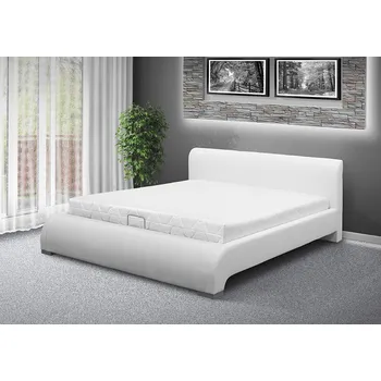 Postel Nabytekmorava Luxusní postel SEINA NEW 200x120cm eko kůže: bílá