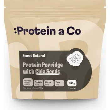 Fitness strava Protein&co. proteinová kaše s chia 480 g Příchuť: Sweet natural