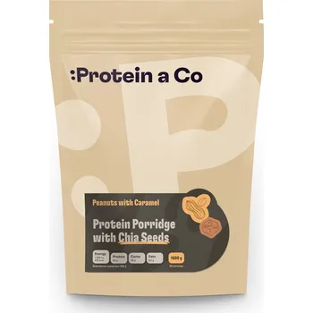 Protein Protein a Co Protein&Co. Proteinové kaše s chia 1 600 g Příchuť: Arašídy s karamelem