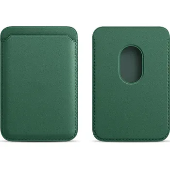 Peněženka Magsafe magnetická koženková peněženka na telefon Barva: Zelená