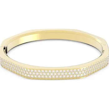 Náramek Swarovski Blyštivý pozlacený pevný náramek Dextera 5639201 XL (6,6 x 5,3 cm) + 2 měsíce na vrácení zboží