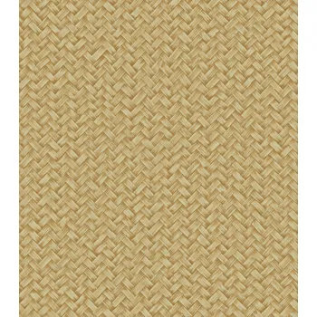 Tapeta Zambaiti Parati Luxusní vliesová tapeta na zeď, hnědo-béžová, imitace rohože, Z57718, Architexture 2, Zambaiti Parati, velikost 10,05 x 0,53 m