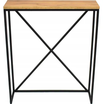 Konferenční stolek Konzolový Stolek no10 dub craft zlatý loft 70x20x84 černá matná KoyGarden