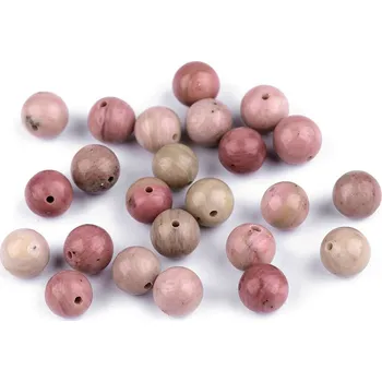 Korálek Rodonit, minerální korálky Ø8 mm Varianta: 1 růžová, Balení: 45 ks