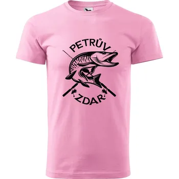 Pánské tričko DOBRÝ TRIKO Pánské tričko s potiskem Petrův zdar Velikost: 4XL, Barva: Růžová