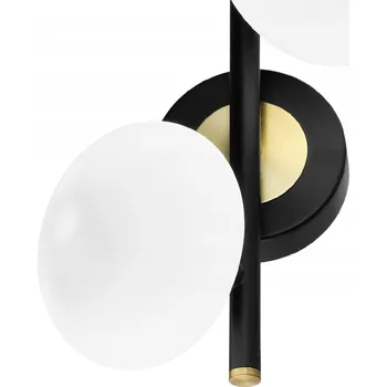 Nástěnné svítidlo Dvojité Klasické Nástěnné Svítidlo Dvě Stínidla Černá Zlaté Detaily Nástěnná Lampa