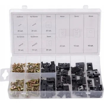 Vrták Šrouby s podložkami pro karoserie – sada 170 kusů (mix)