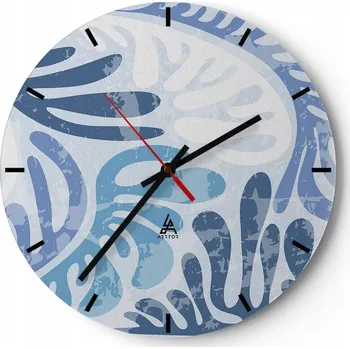 Hodiny Nástěnné hodiny do kuchyně 30x30 Minimalistické skleněné hodiny do obýváku Tiché