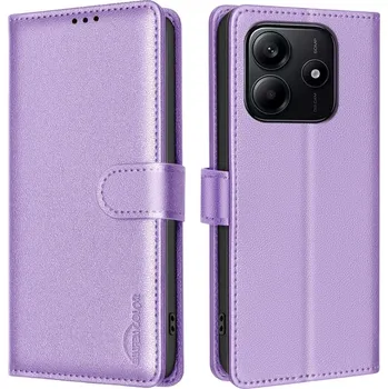 Pouzdro na mobilní telefon BNF knížkové pouzdro na Xiaomi Redmi Note 14 5G - fialové