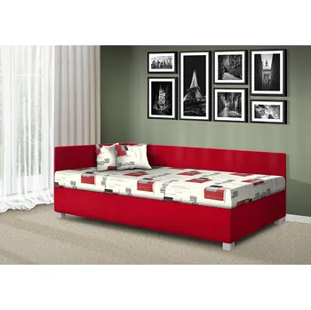 Postel Nabytekmorava Čalouněná, polohovací válenda KOLORADO nosnost: standardní nosnost 100 kg, Barva potahu: bordo / Mega 044