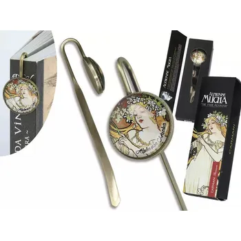 Doplněk ke knize Kovová dekorativní záložka do knihy Alfons Mucha – Jaro