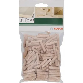 Vrták Dřevěné kolíky Bosch 6x30 mm (200 ks ) 2609255310