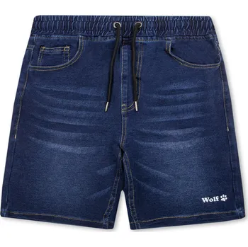 Chlapecké kraťasy Chlapecké riflové kraťasy - Wolf T2434, modrá Barva: Modrá, Velikost: 152
