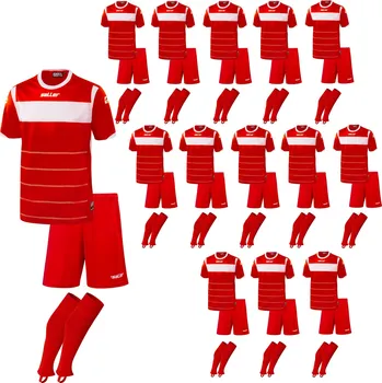 Saller GENUA - Set 14 kompletů BARVA: 160 červená-bílá, Velikost: M Moderní týmový set s ventilačními zónami a top komfortem