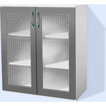 Šatní skříň Nabytekmorava Policová prosklená skříň Alfa 50 barva lamina: bílá