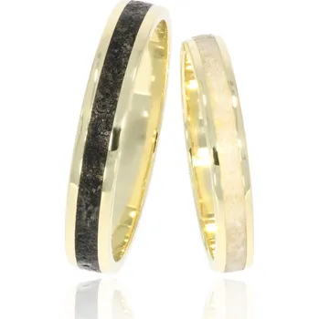 Prsten Zlatnictví Helios Snubní prsteny Onyx a Opál L-358