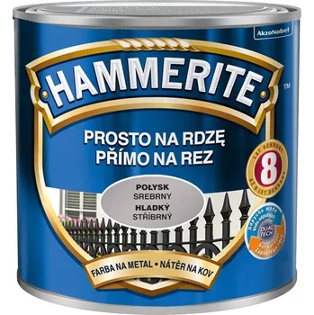 barva na kov HAMMERITE Barva na rez 0,7 l stříbrná lesklá